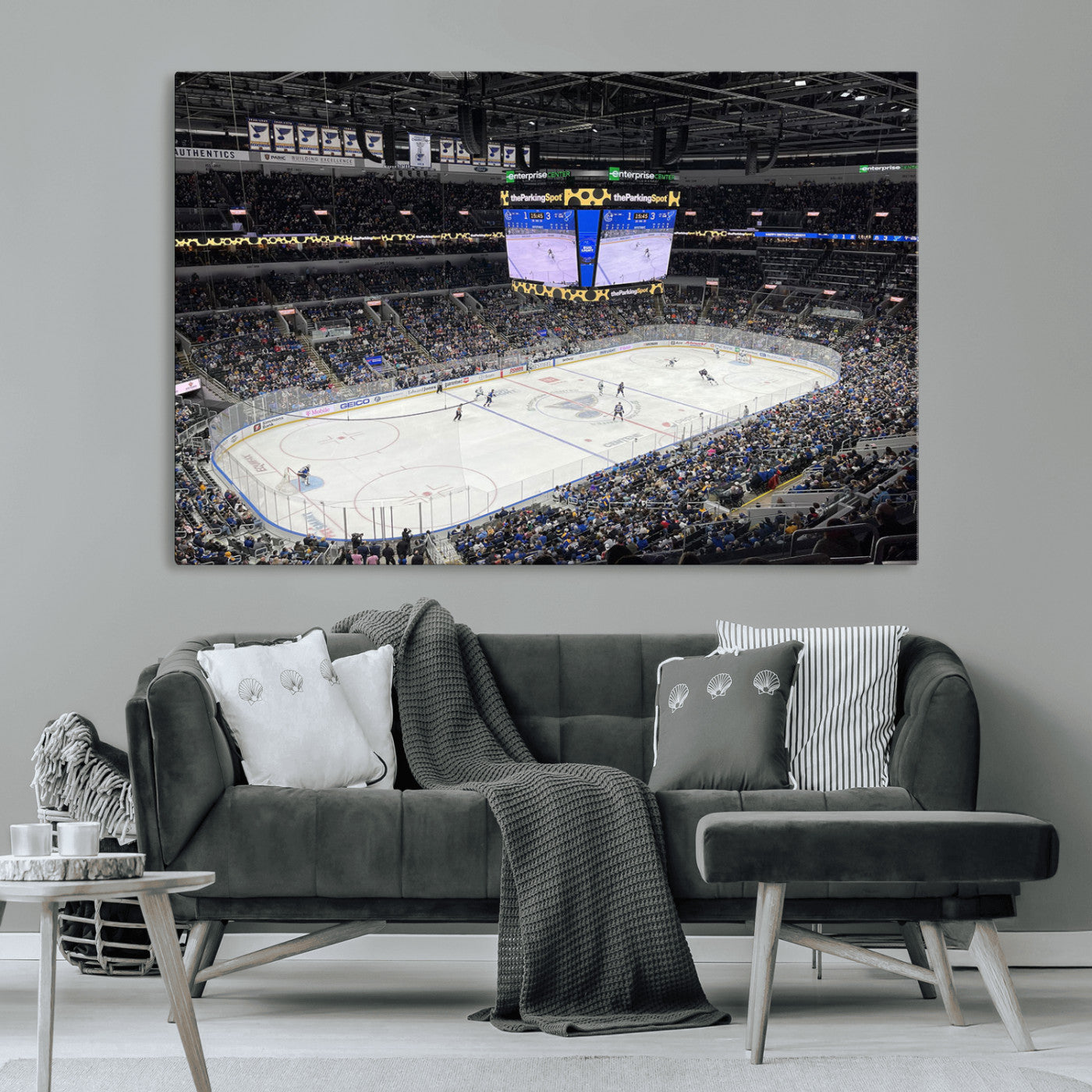 MGV-CV-36X24 - Enterprise Center Missouri St. Louis Blues Hockey Stadium Wall Art Canvas Print