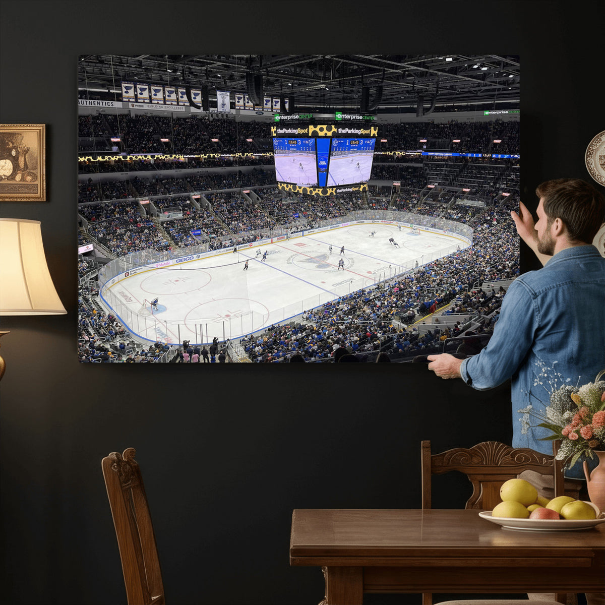 75222-MGV-CV-36X24 - Enterprise Center Missouri St. Louis Blues Hockey Stadium