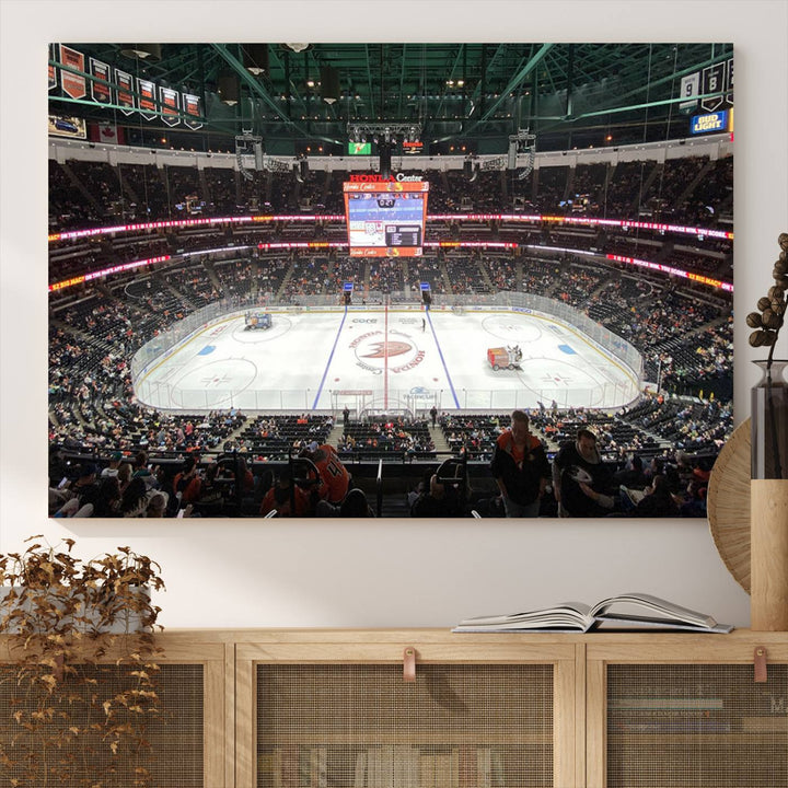 Honda Center California Anaheim Ducks Ice Hockey Stadium Wall Art Canvas Print