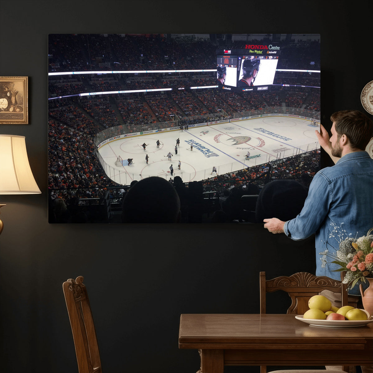 24634-MGV-CV-36X24 - Honda Center California Anaheim Ducks Hockey Stadium Wall Art