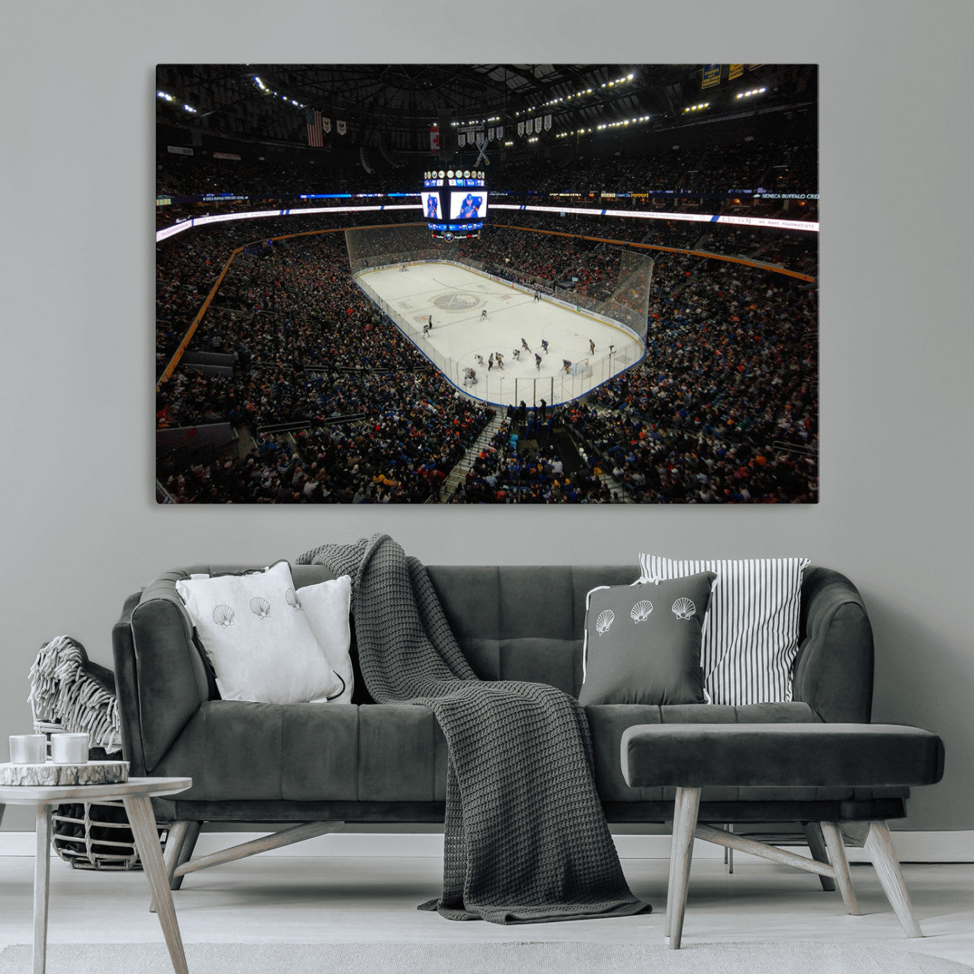 MGV-CV-36X24 - KeyBank Center New York Buffalo Sabres Hockey Stadium Canvas Print Wall Art