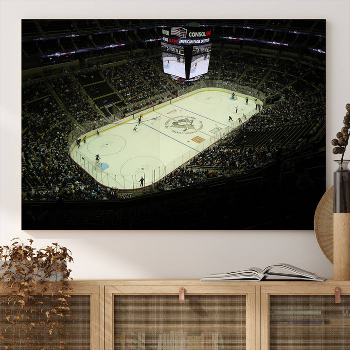 PPG Paints Arena Pennsylvania Pittsburgh Penguins Hockey Stadium Wall Art Canvas Print