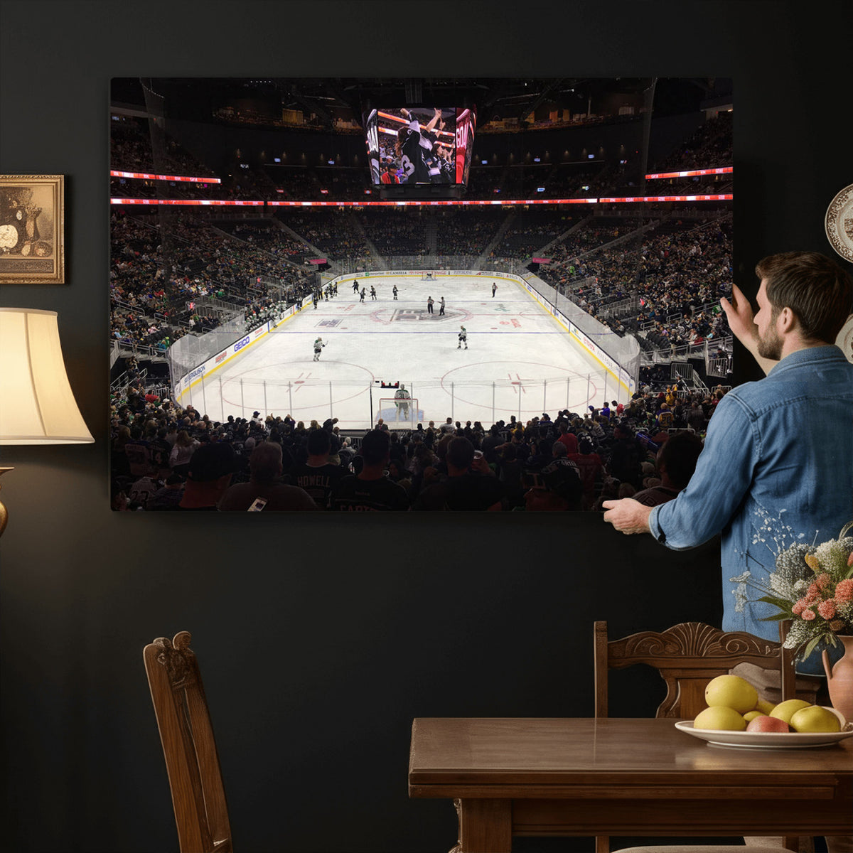 14802-MGV-CV-36X24 - T Mobile Arena Paradise Nevada Vegas Golden Knights Ice Hockey Stadium