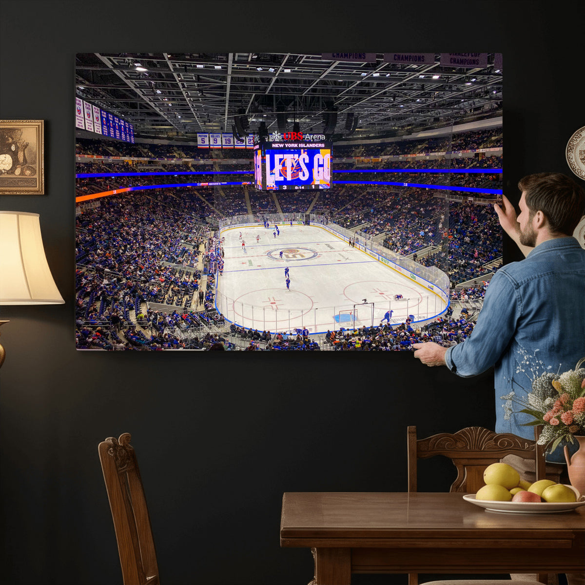 78692-MGV-CV-36X24 - UBS Arena Elmont New York Islanders Ice Hockey Wall Art, UBS Arena Elmont Wall Art Canvas Print