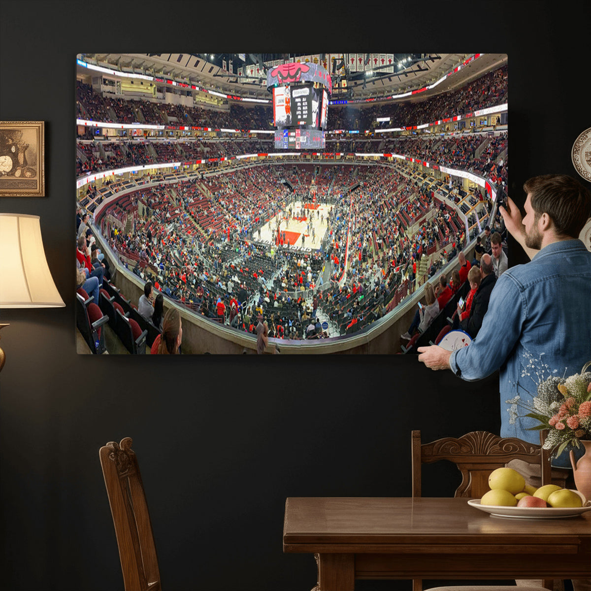 43481-MGV-CV-36X24 - United Center Chicago Bulls Stadium Wall Art Canvas Print