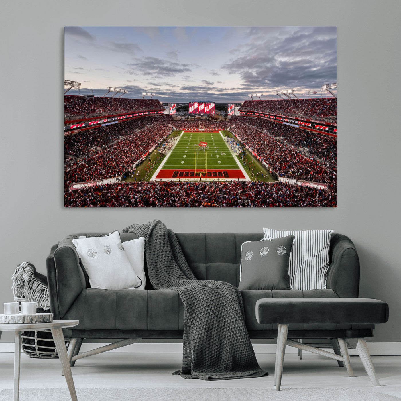 MGV-CV-36X24 - Florida Tampa Raymond James Stadium Wall Art Canvas Print - NFL Football Stadium Print Canvas