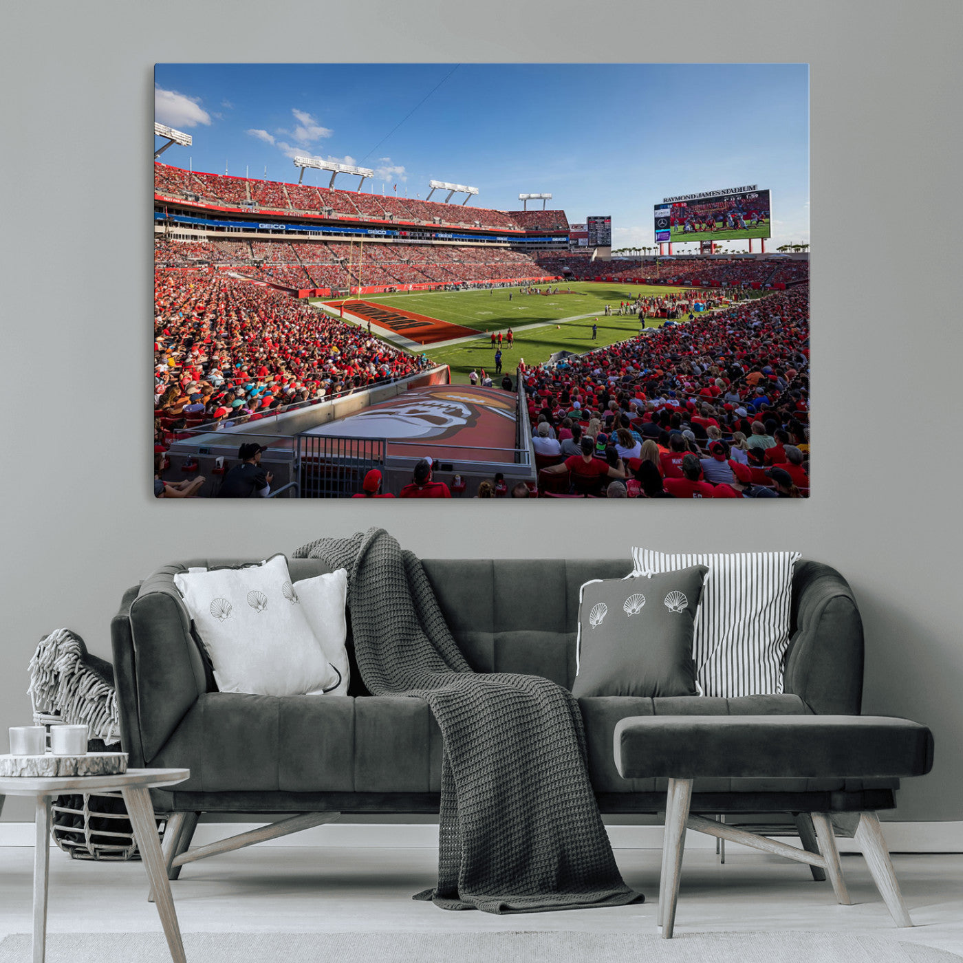 MGV-CV-36X24 - Florida Tampa Raymond James Stadium Wall Art Canvas Print - NFL Football Stadium Print