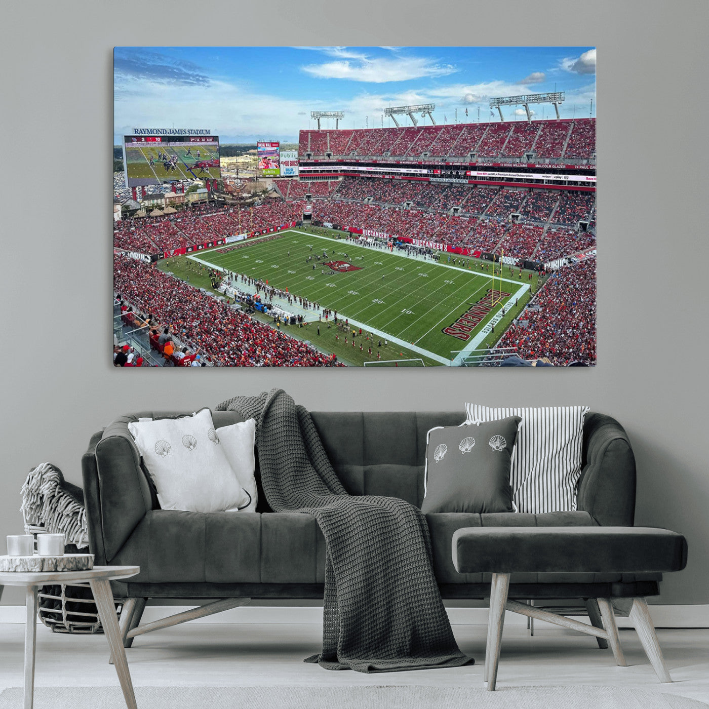 MGV-CV-36X24 - Florida Tampa Raymond James Stadium Wall Art Canvas Print - NFL Football Stadium Print Canvas