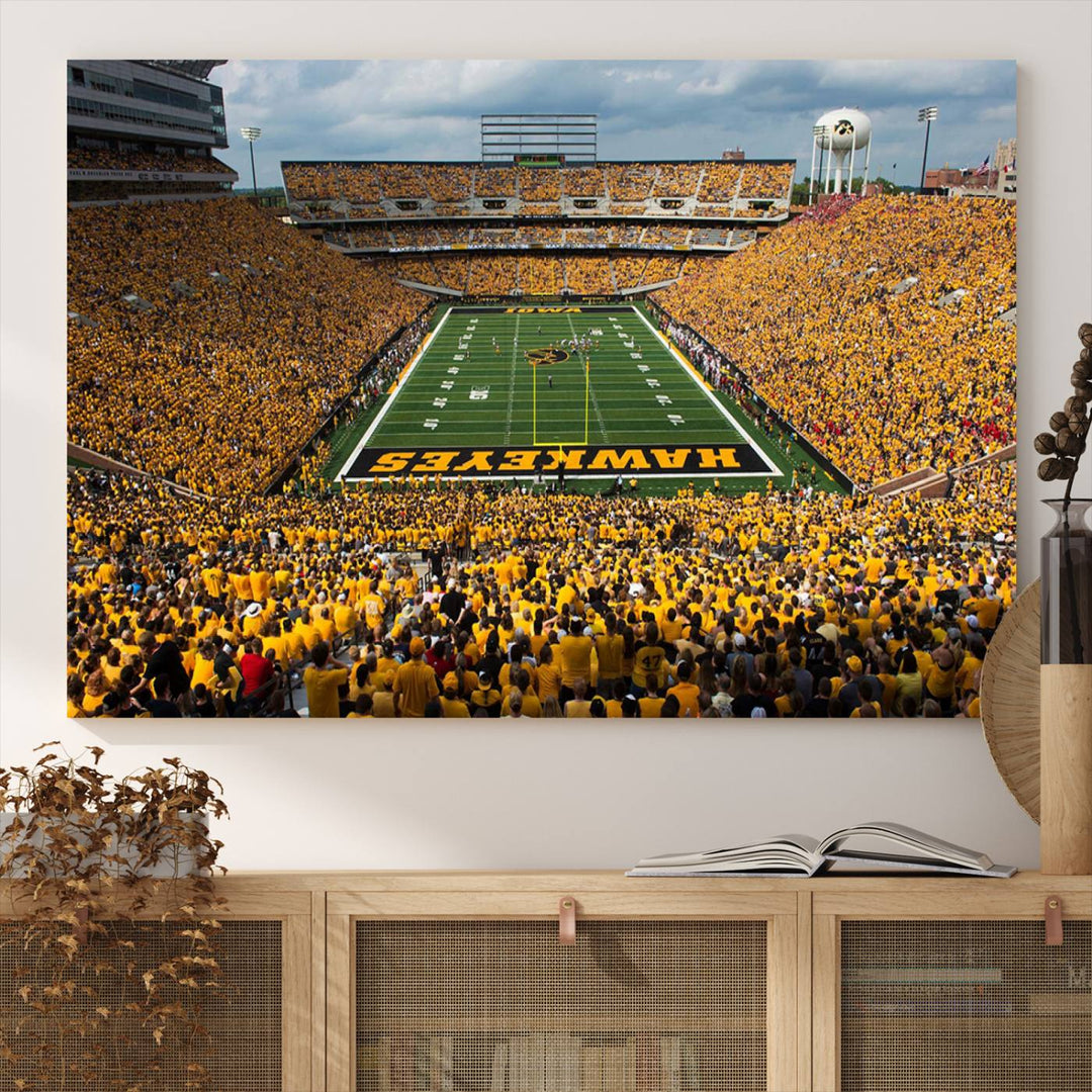 Kinnick Stadium - Iowa Hawkeyes Football Team Print - Iowa City Kinnick Stadium Wall Art Canvas Print