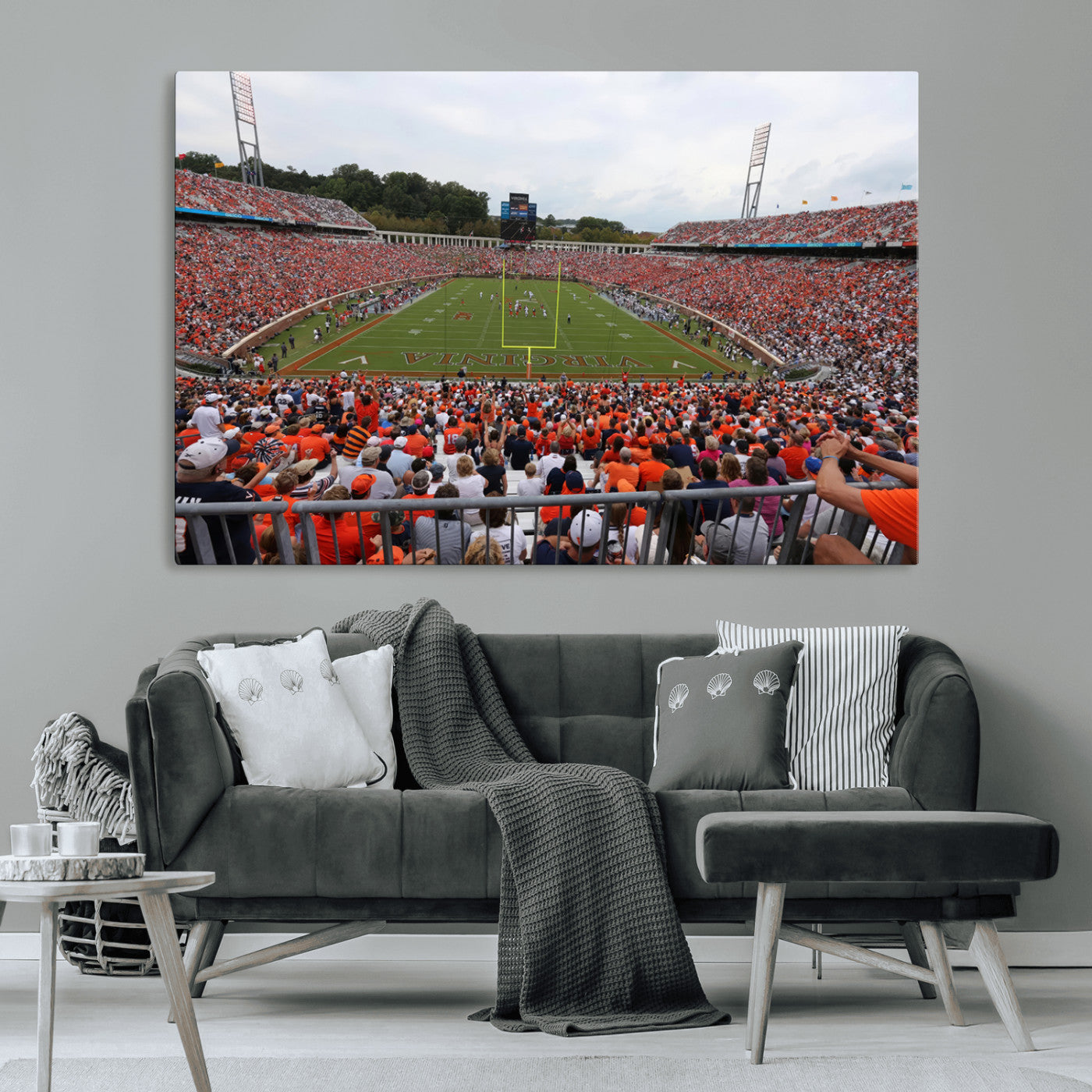MGV-CV-36X24 - Virginia Cavaliers Football Team Print - Charlottesville Scott Stadium Print Wall Art Canvas