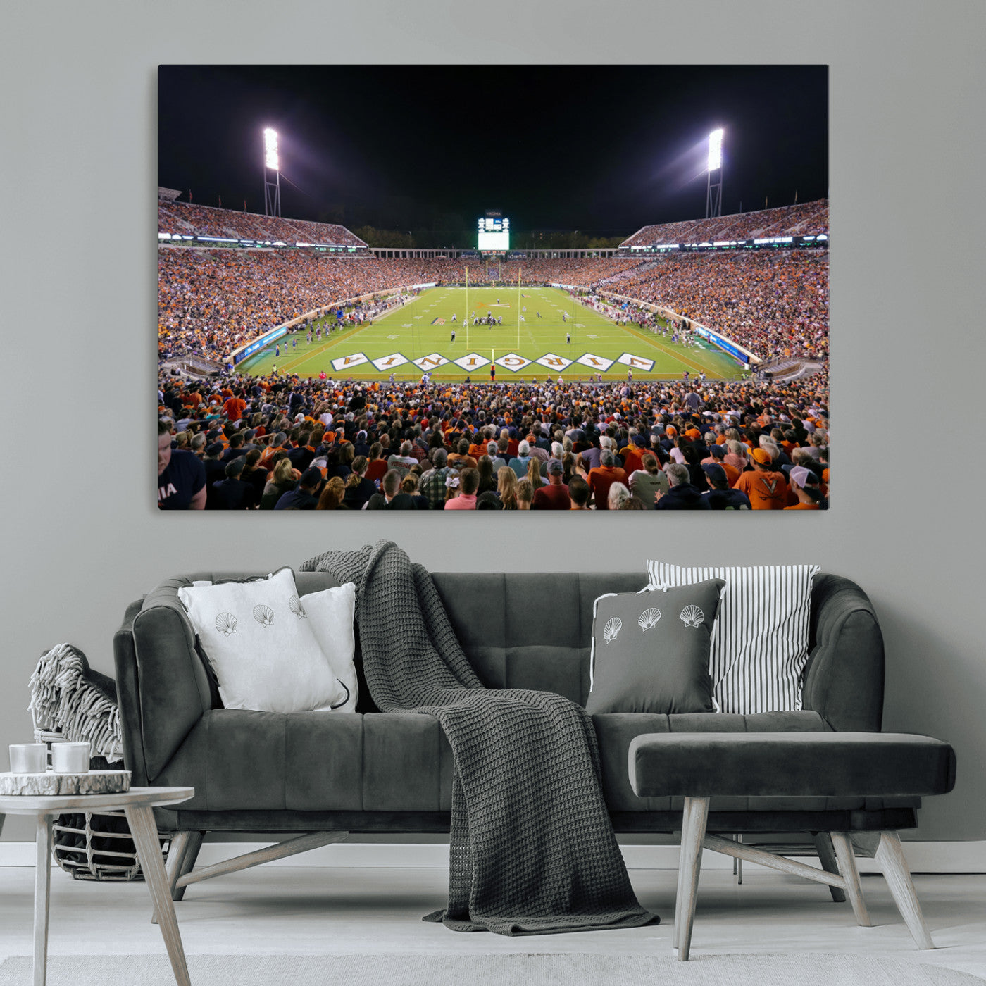 MGV-CV-36X24 - Virginia Cavaliers Football Team Print - Charlottesville Scott Stadium Wall Art Canvas Print