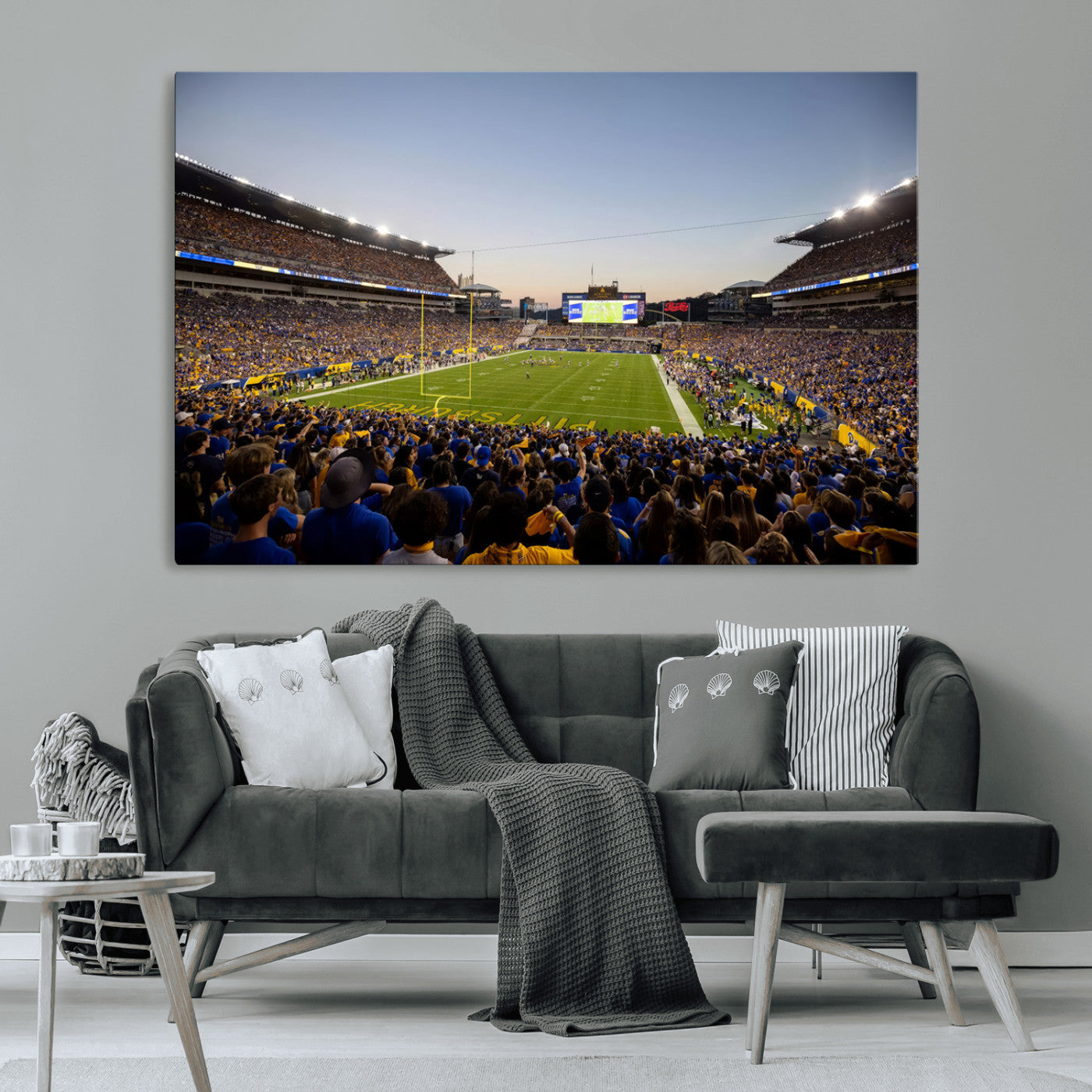 MGV-CV-36X24 - Pittsburgh Panthers Football Team Print - Pittsburgh Acrisure Stadium Wall Art Canvas Print