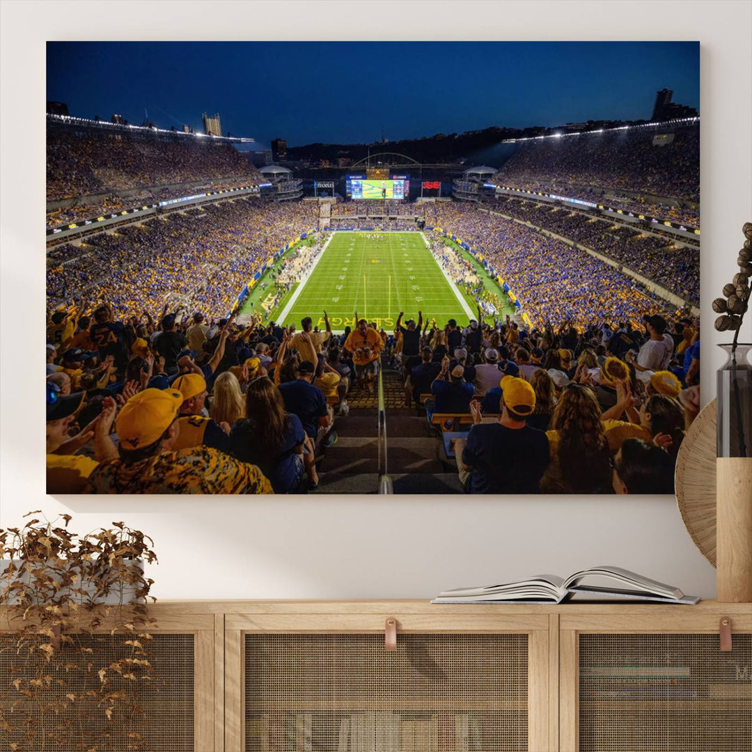 Pittsburgh Panthers Football Team Print - Pittsburgh Acrisure Stadium Wall Art Canvas Print