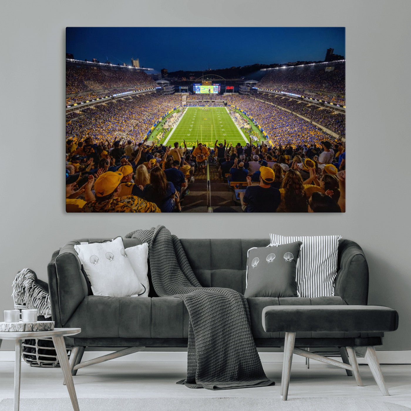 MGV-CV-36X24 - Pittsburgh Panthers Football Team Print - Pittsburgh Acrisure Stadium Wall Art Canvas Print