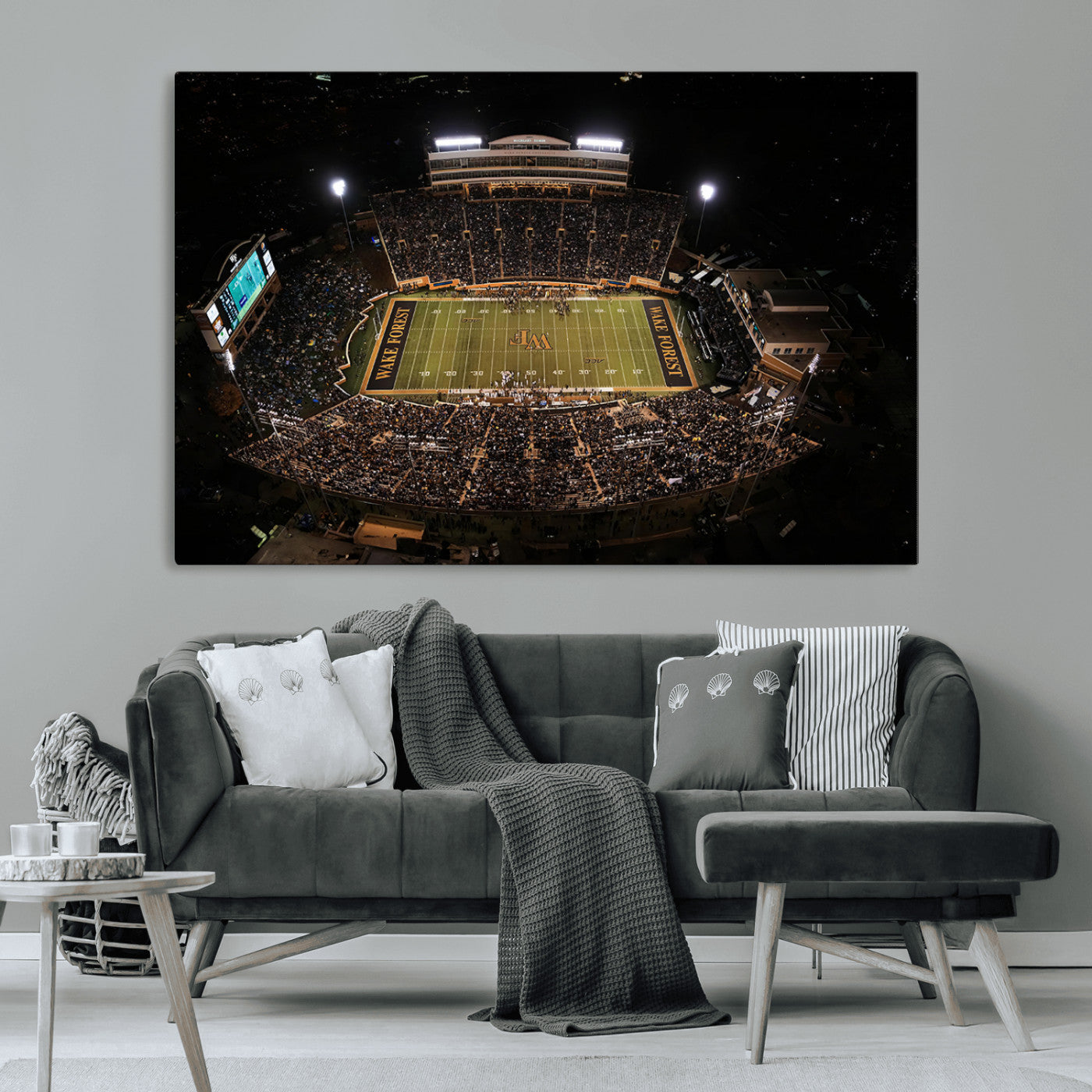 MGV-CV-36X24 - Wake Forest University Demon Deacons Canvas Printi, Football Team Print - Winston-Salem Allegacy