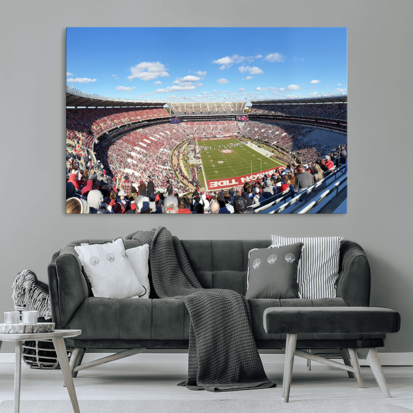 MGV-CV-36X24 - University of Alabama Crimson Tide Print Wall Art - Tuscaloosa Bryant-Denny Stadium Wall Art Canvas