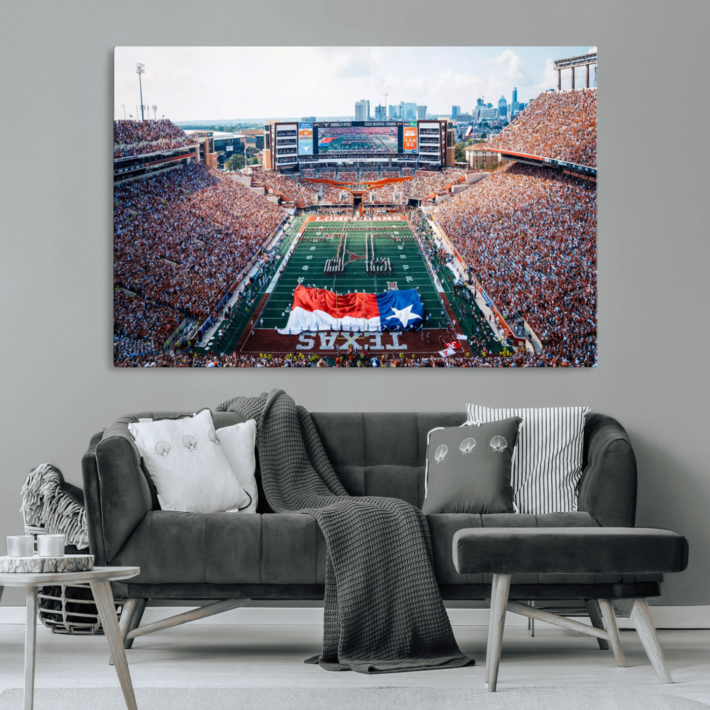 MGV-CV-36X24 - University of Texas Longhorns Football Team Canvas Print - Austin Darrell K Royal-Texas Memorial