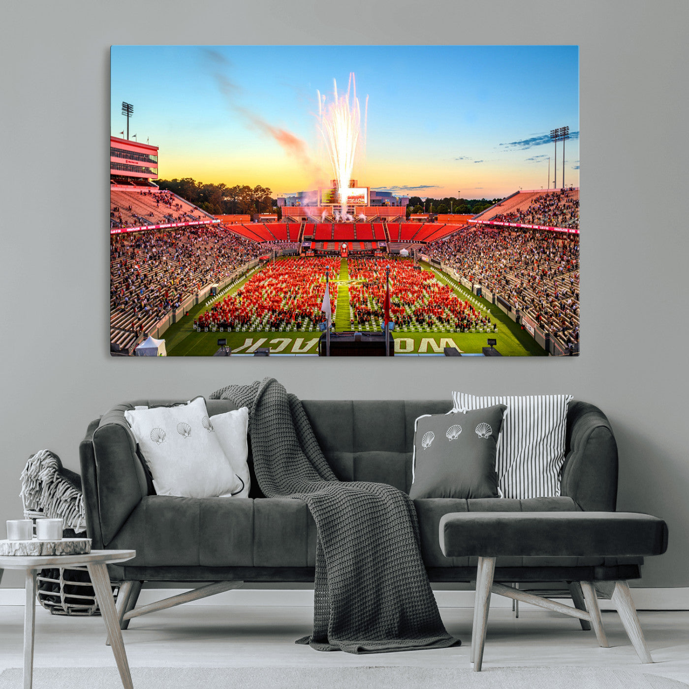 MGV-CV-36X24 - North Carolina State University Canvas Print, North Carolina State University Wolfpack Football Team