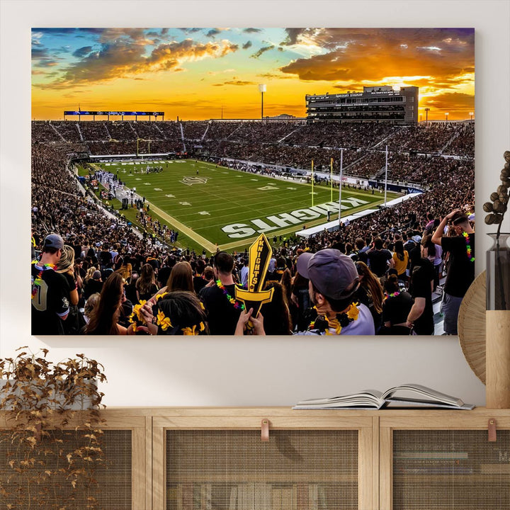 UCF Knights Football Team Print - Orlando FBC Mortgage Stadium Wall Art Canvas Print