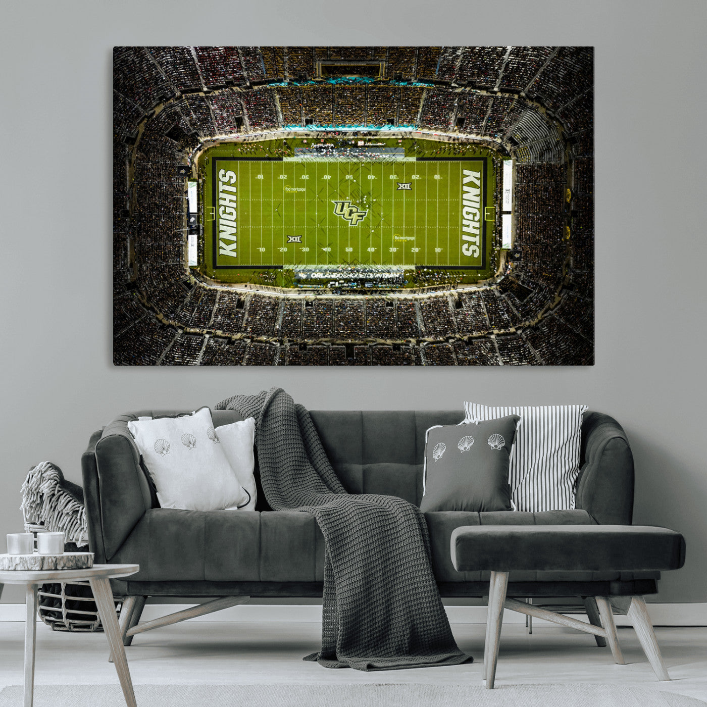 MGV-CV-36X24 - UCF Knights Football Team Print - Orlando FBC Mortgage Stadium Wall Art, UCF Knights Canvas Print