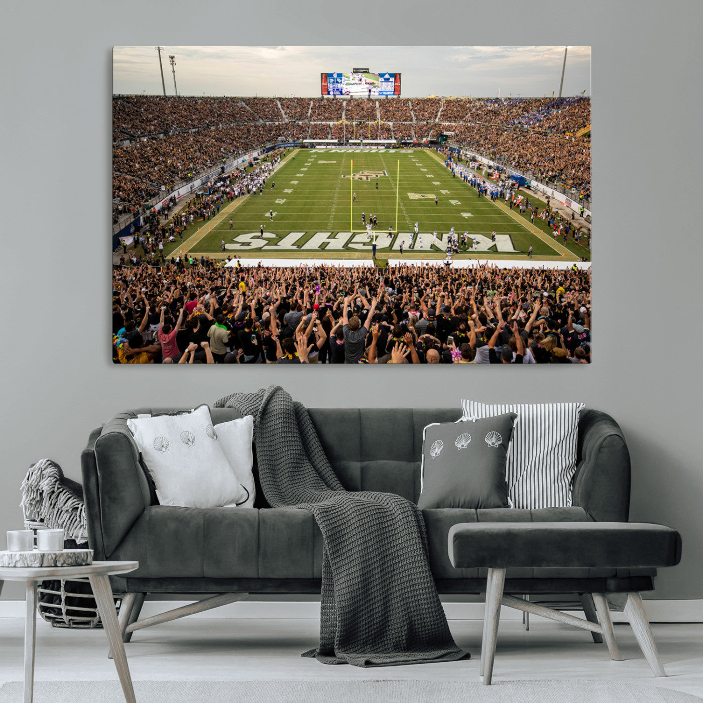 MGV-CV-36X24 - UCF Knights Football Team Print - Orlando FBC Mortgage Stadium Canvas Print