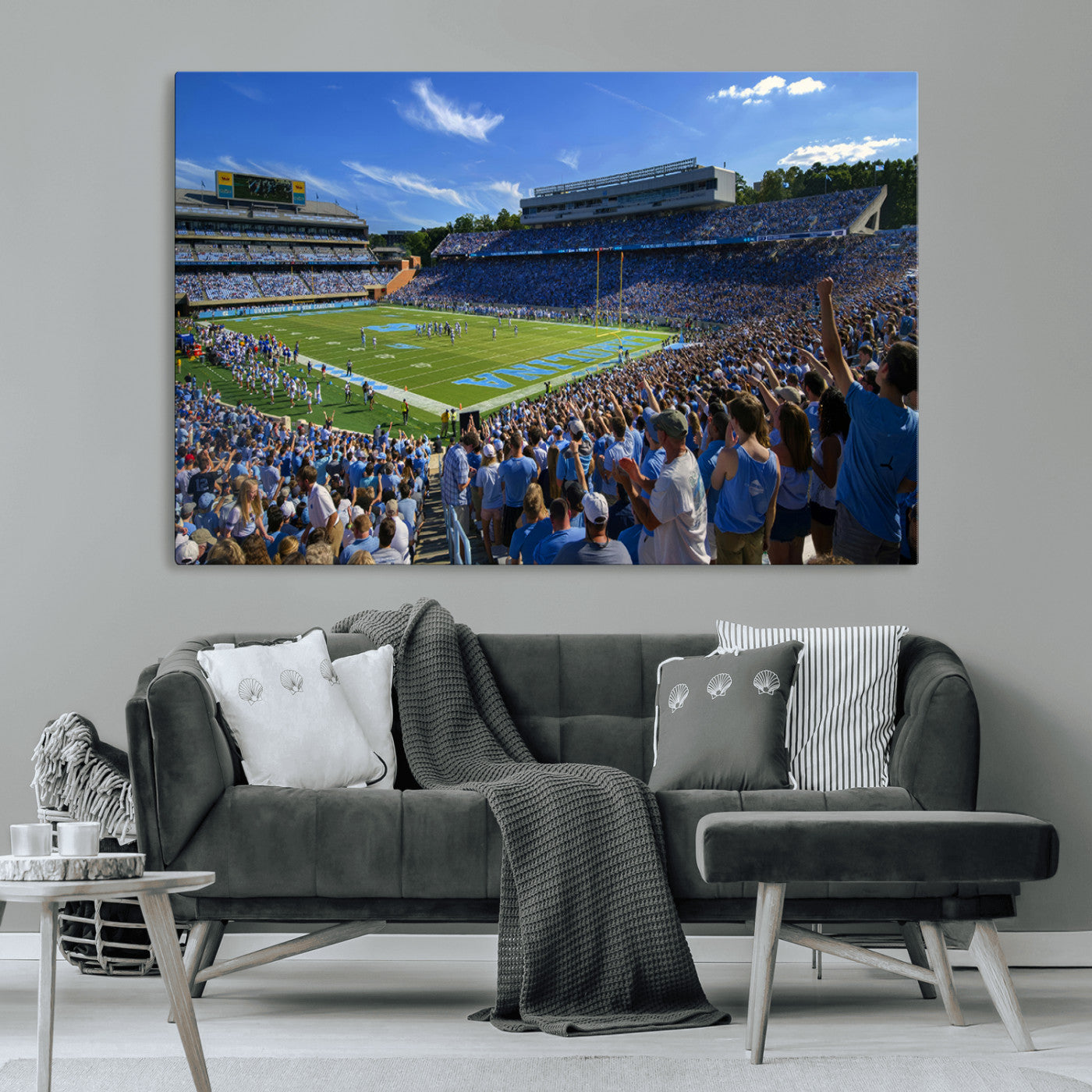 MGV-CV-36X24 - University of North Carolina Tar Heels Team Canvas Print - Chapel Hill Kenan Memorial Stadium Wall
