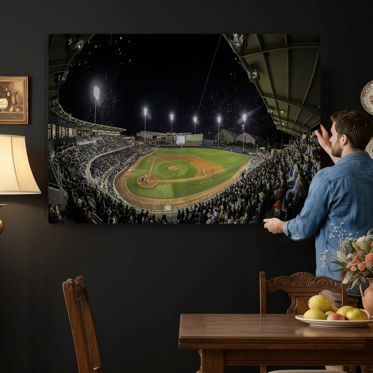 10262-MGV-CV-36X24 - Olsen Field at Blue Bell Park - Texas A&M Aggies Baseball Stadium Wall Art Canvas Print