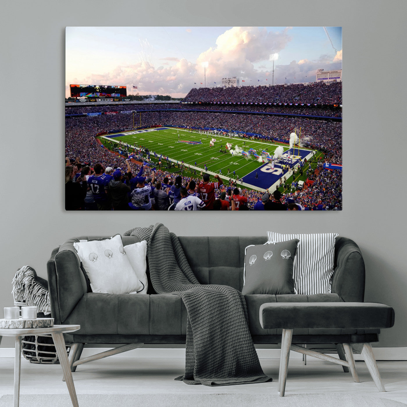 MGV-CV-36X24 - Buffalo Bills Football Team Print - Buffalo Highmark Stadium Wall Art Canvas Print