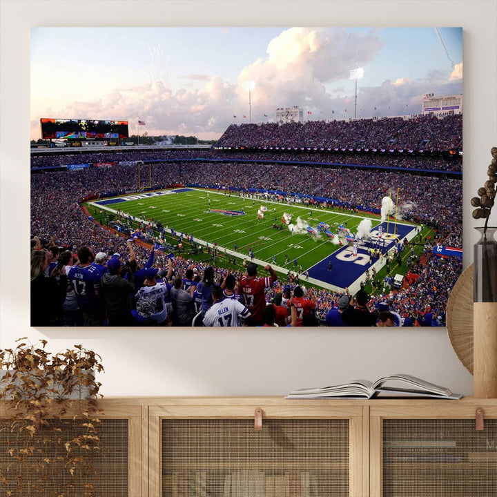 Buffalo Bills Football Team Print - Buffalo Highmark Stadium Wall Art Canvas Print