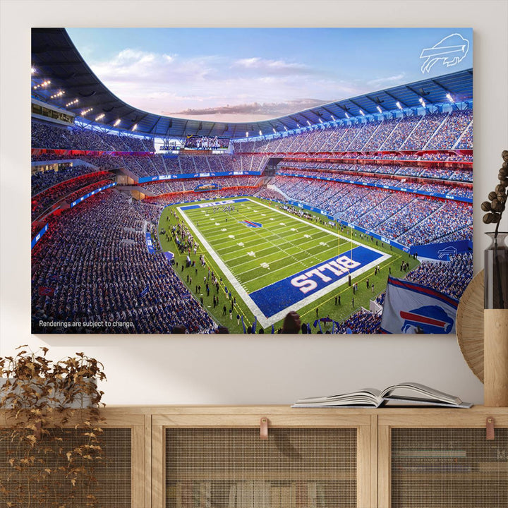 Buffalo Bills Football Team Print - Buffalo Highmark Stadium Wall Art Canvas Print