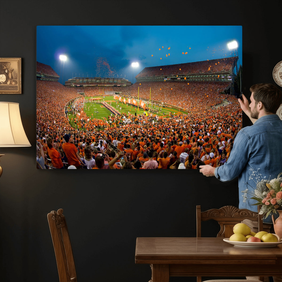 26196-MGV-CV-36X24 - Clemson University Tigers Football Team Print, Clemson