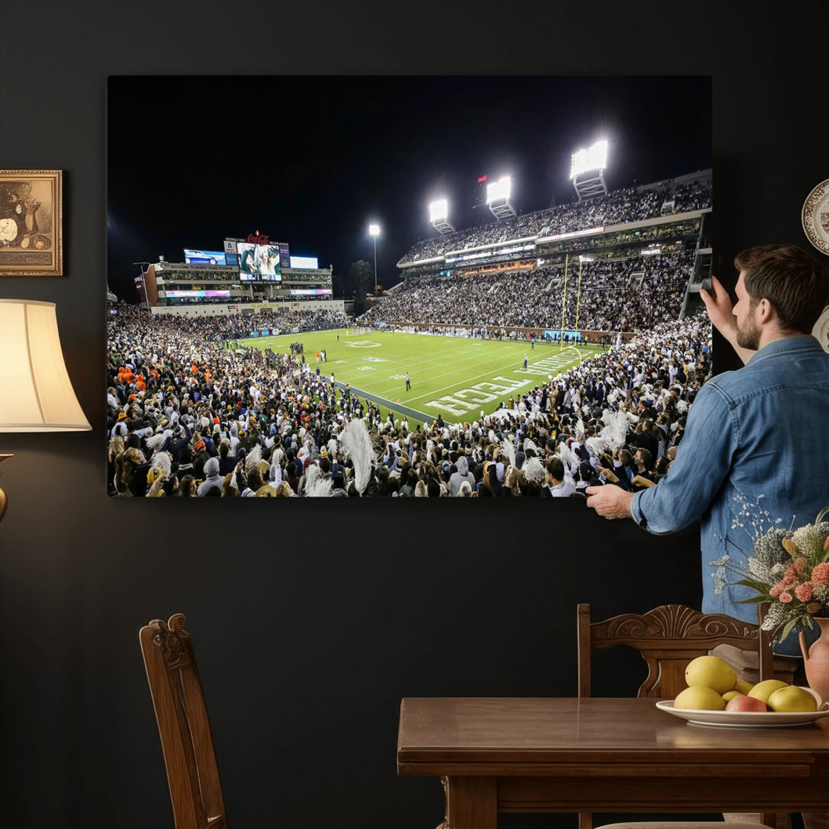 49339-MGV-CV-36X24 - Georgia Tech Yellow Jackets Football Team Print, Atlanta