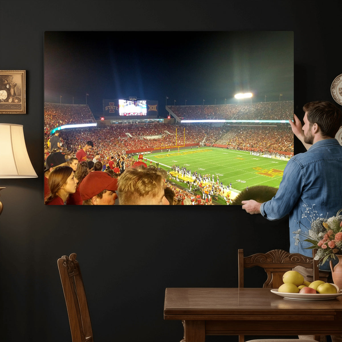 94319-MGV-CV-36X24 - Iowa State University Cyclones Art Print, Jack Trice Stadium Ames