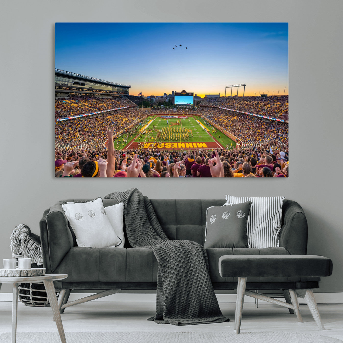 MGV-CV-36X24 - University of Minnesota Golden Gophers Art Print, Football Team Print - Minneapolis Huntington Bank