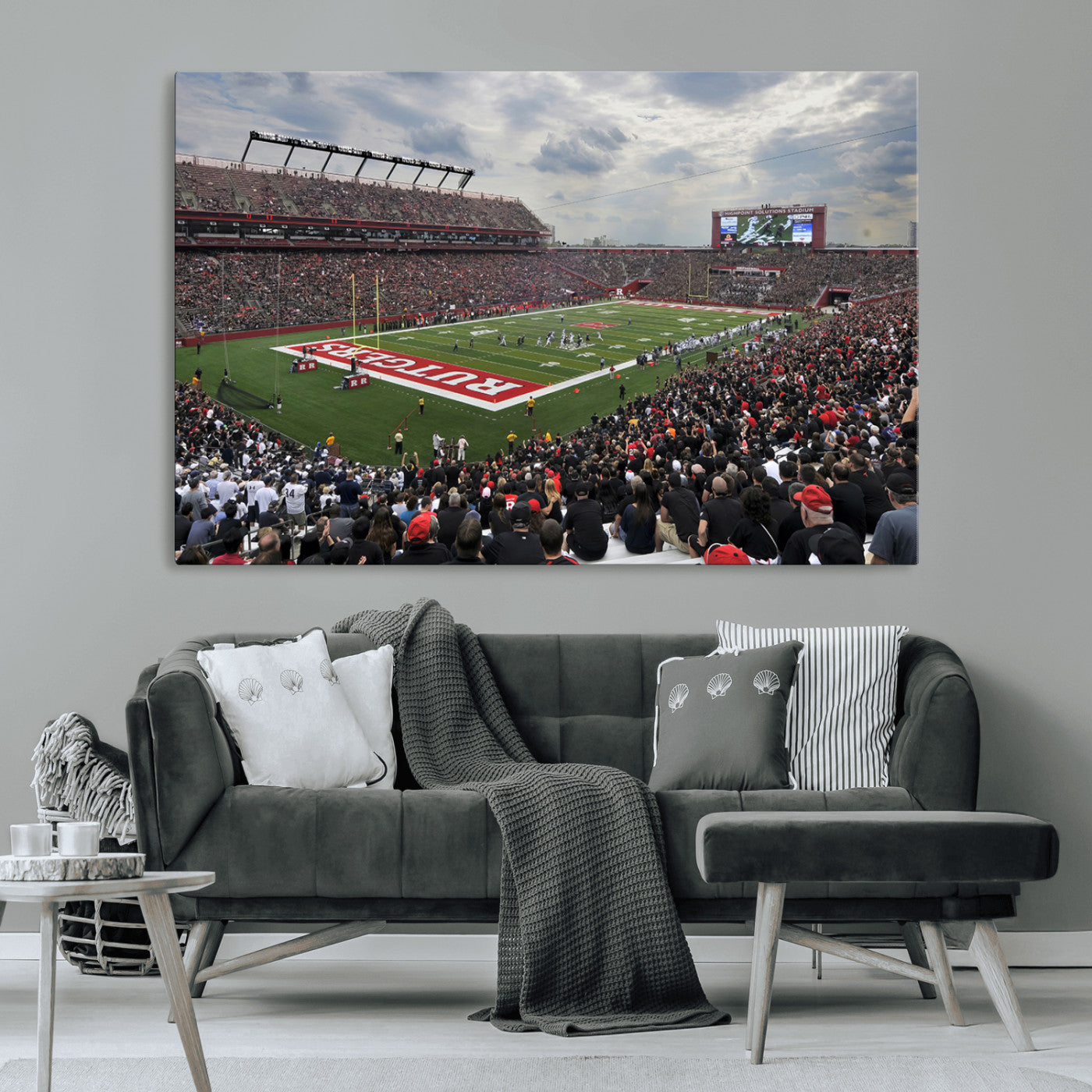 MGV-CV-36X24 - Rutgers Scarlet Knights Football Team Print - SHI Stadium, Piscataway Wall Art Canvas Print