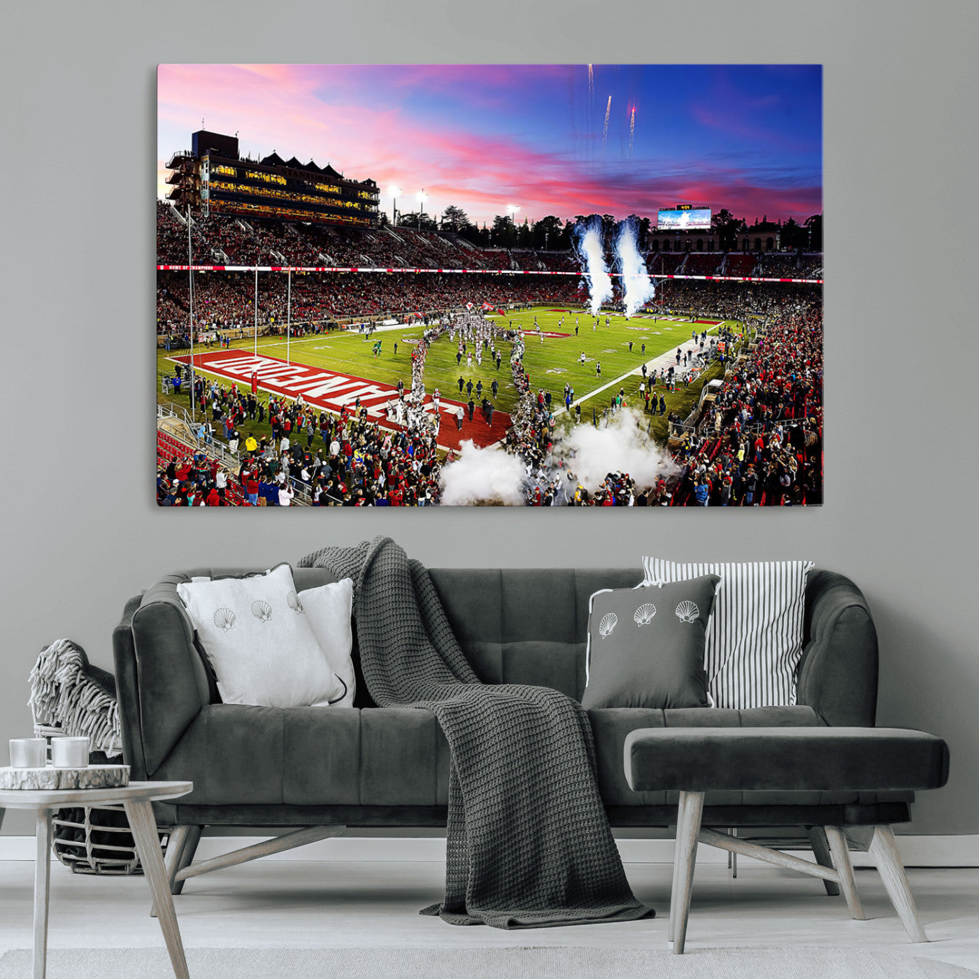 MGV-CV-36X24 - Stanford University Cardinal Football Team Print - Stanford Stadium Wall Art Canvas Print