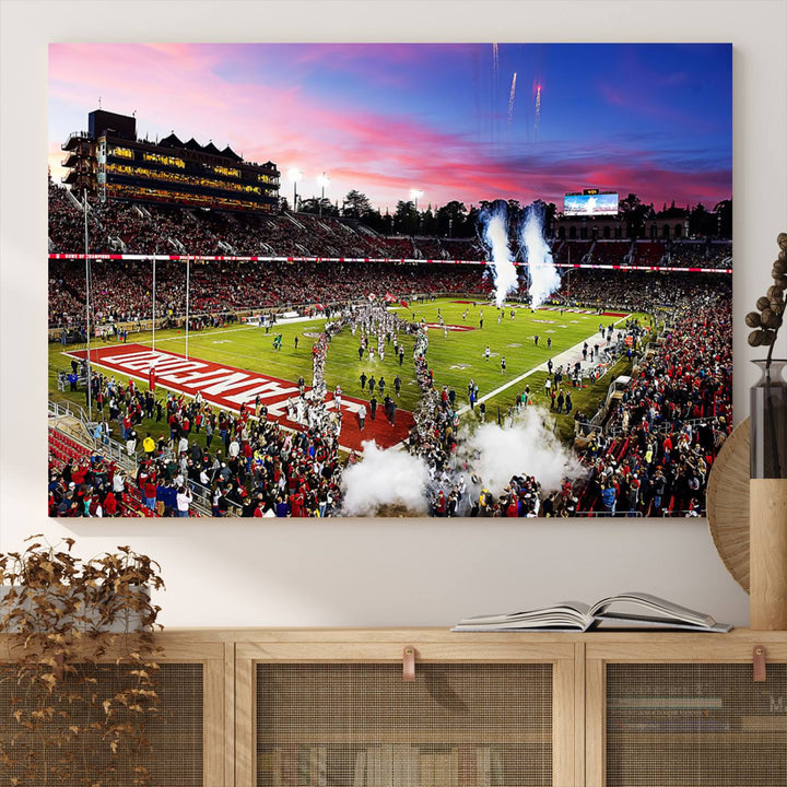 Stanford University Cardinal Football Team Print - Stanford Stadium Wall Art Canvas Print