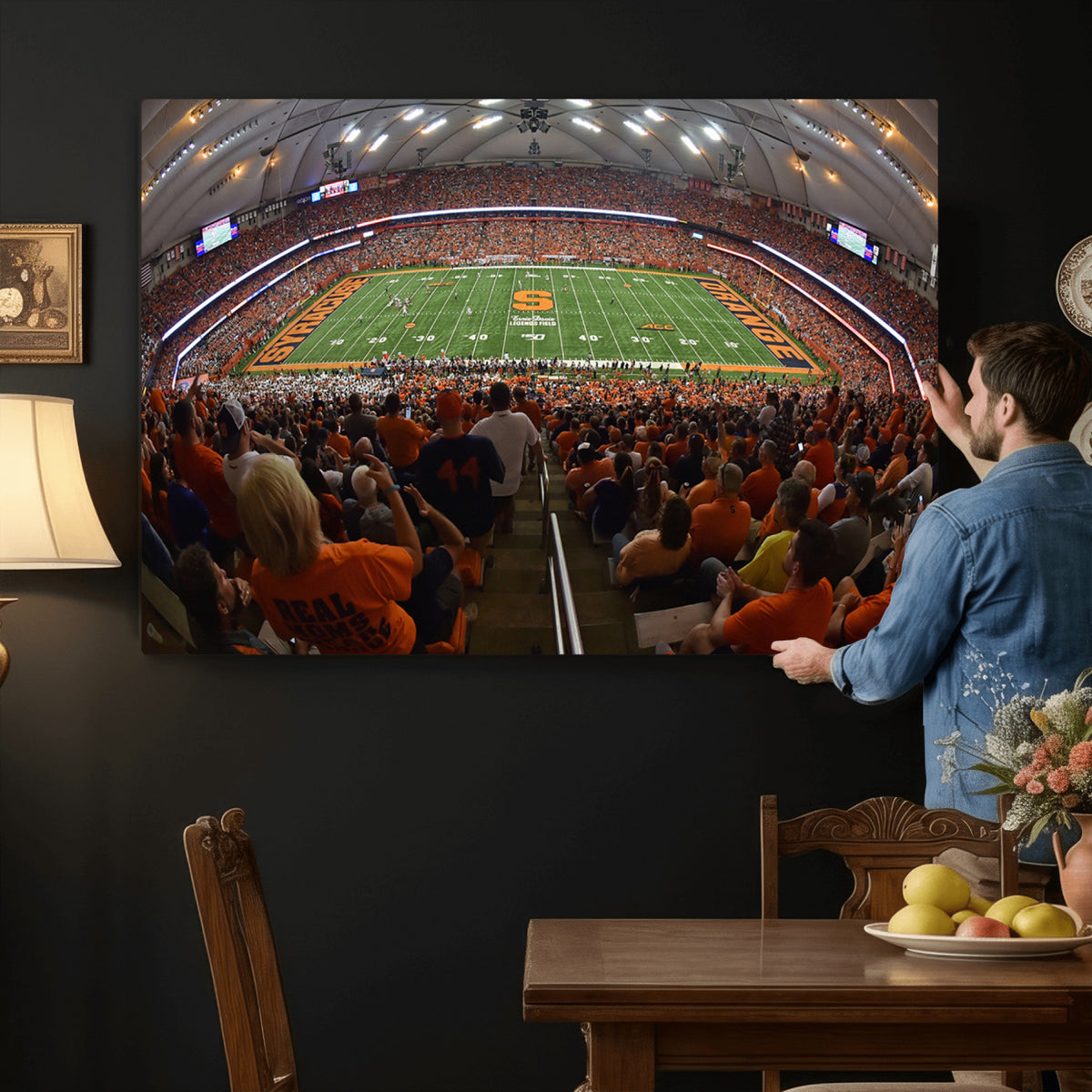 43291-MGV-CV-36X24 - Syracuse University Orange Football Canvas Print, Football Team Print - Syracuse JMA Wireless Dome
