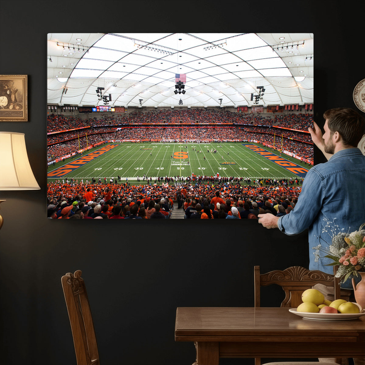 78104-MGV-CV-36X24 - Syracuse University Orange Football Team Print, Syracuse
