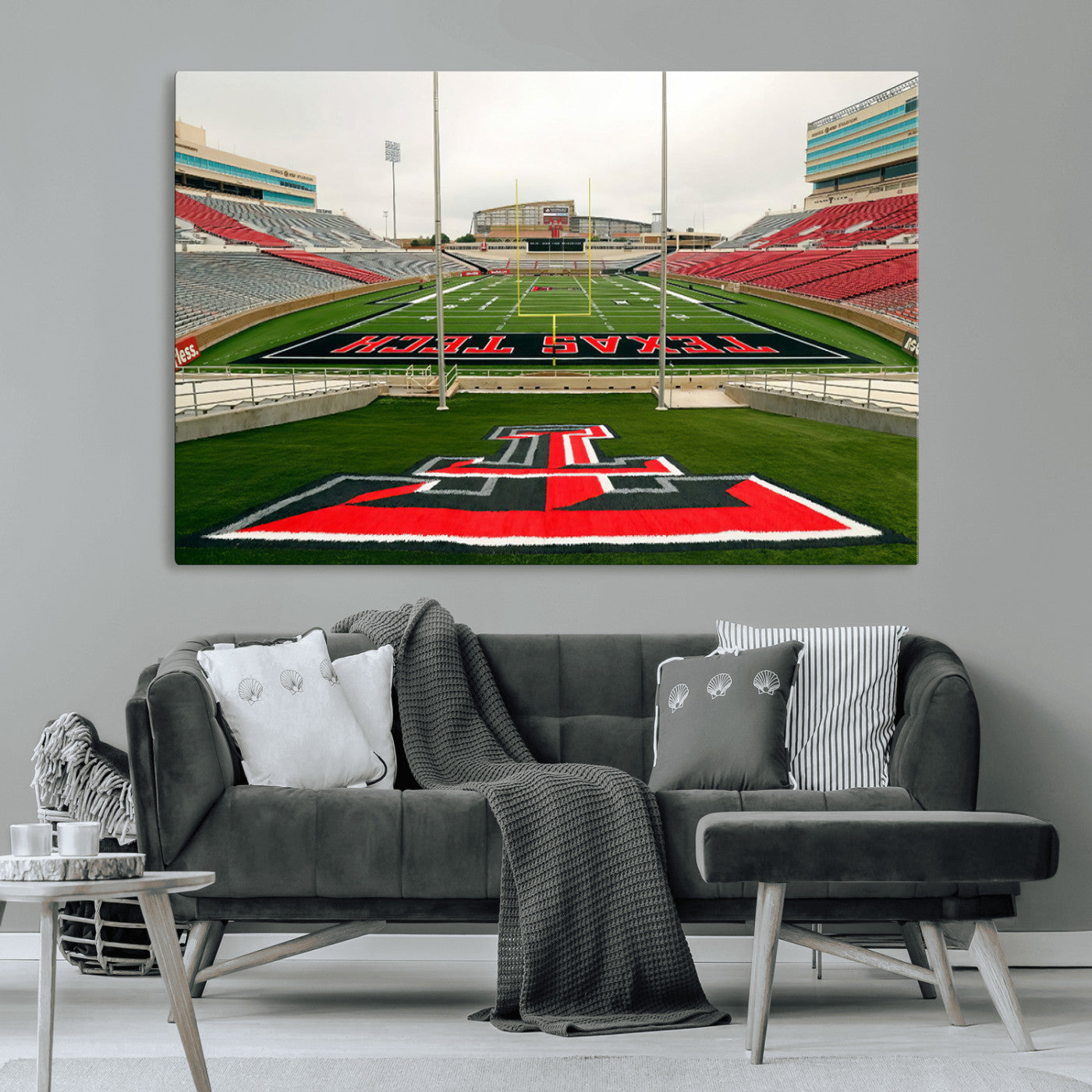 MGV-CV-36X24 - Texas Tech Red Raiders Football Team Print - Lubbock Jones AT&T Stadium Wall Art Canvas Print