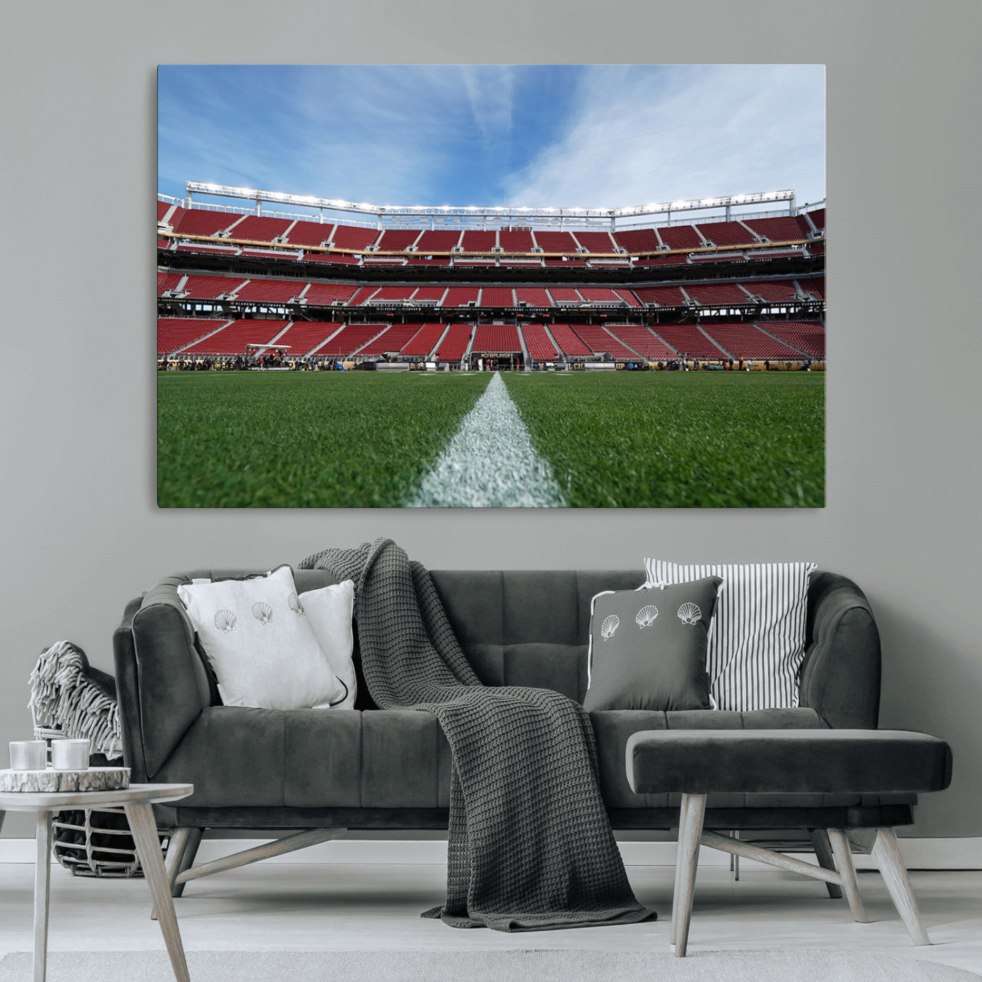 MGV-CV-36X24 - University of Tulsa Golden Hurricane Football Team Print - Tulsa H.A. Chapman Stadium Wall Art
