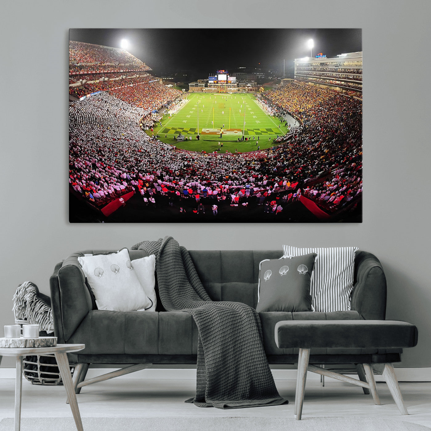 MGV-CV-36X24 - University of Maryland Terrapins Football Team Print - College Park SECU Stadium Wall Art Canvas