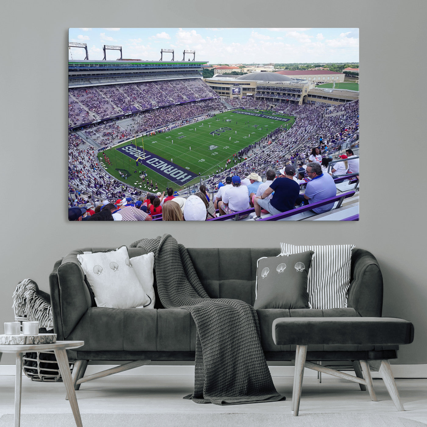 MGV-CV-36X24 - The Texas Christian University TCU Horned Frogs Football Team Print - Fort Worth Amon G. Carter