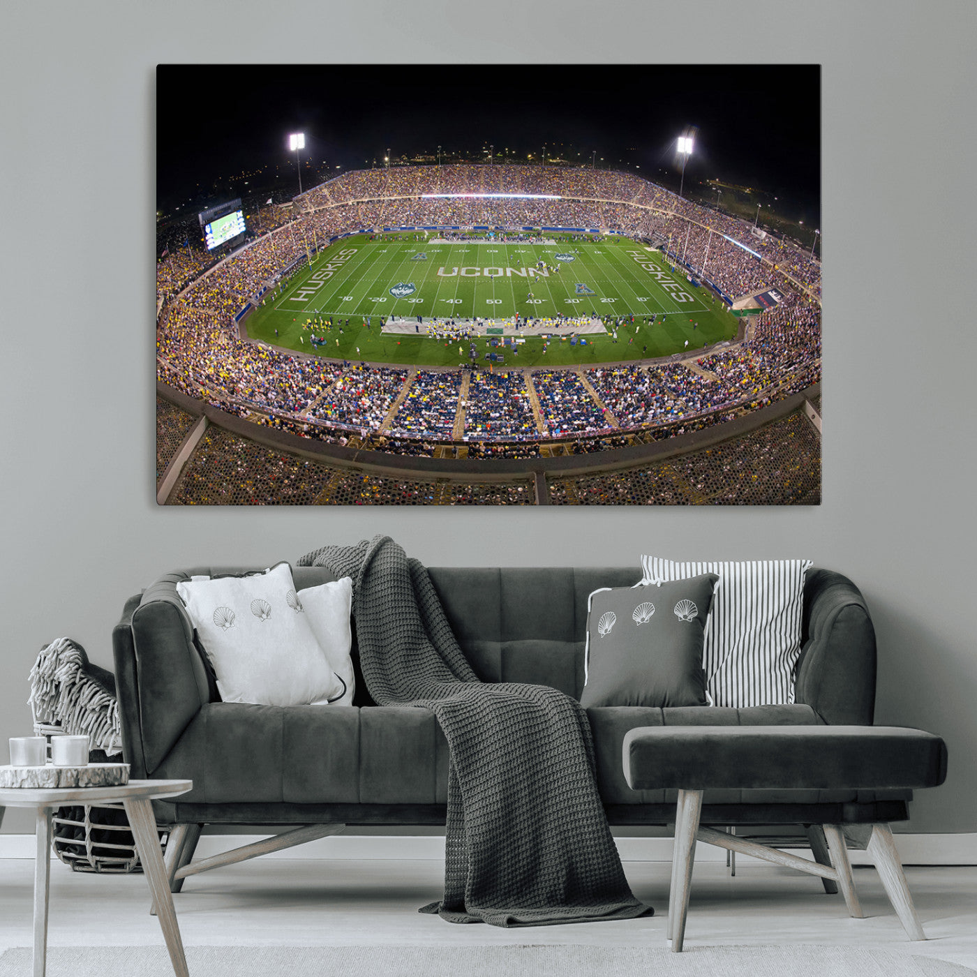 MGV-CV-36X24 - The University of Connecticut UCONN Huskies Football Team Print - East Hartford Pratt & Whitney