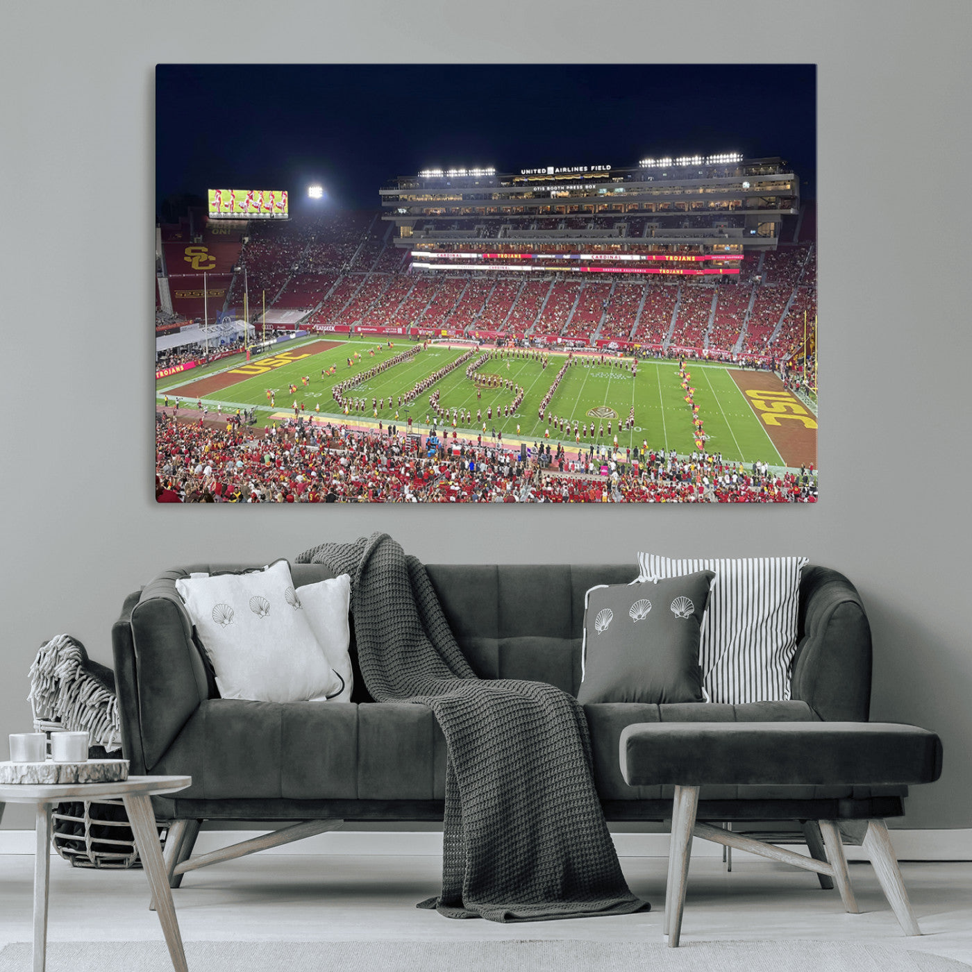 MGV-CV-36X24 - The University of Southern California USC Trojans Football Team Print - Los Angeles Memorial