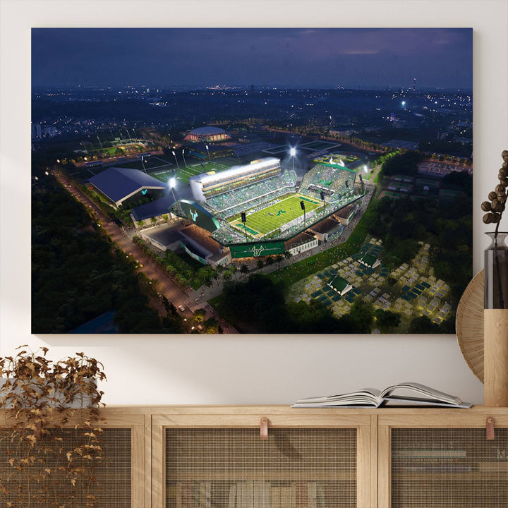 The University of South Florida Bulls Football Team Print - Tampa USF Football Stadium Wall Art Canvas Print