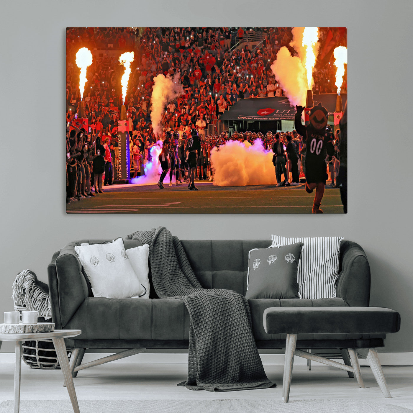 MGV-CV-36X24 - The University of Texas at San Antonio Roadrunners Football Team Print - San Antonio Alamodome Wall