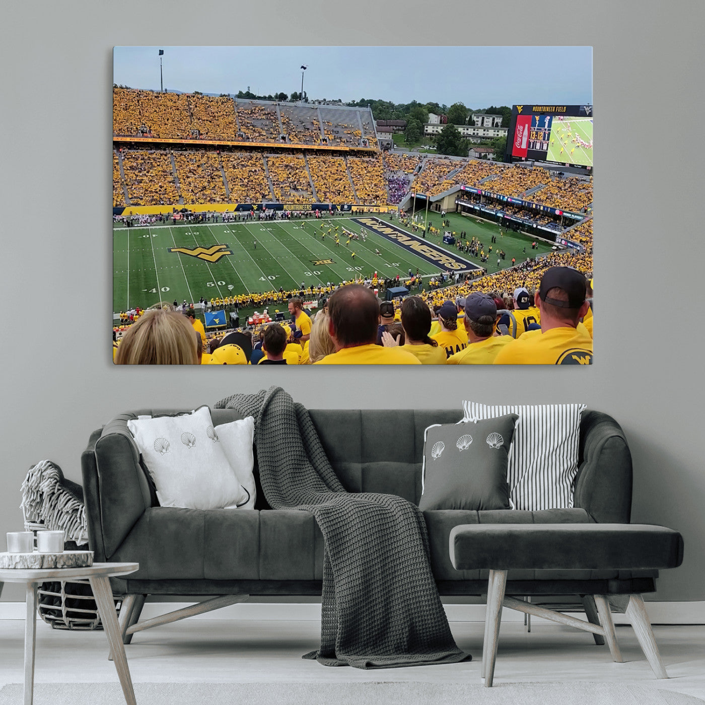MGV-CV-36X24 - Puskar Stadium Canvas Print Wall Art - Morgantown Print - West Virginia University Mountaineers