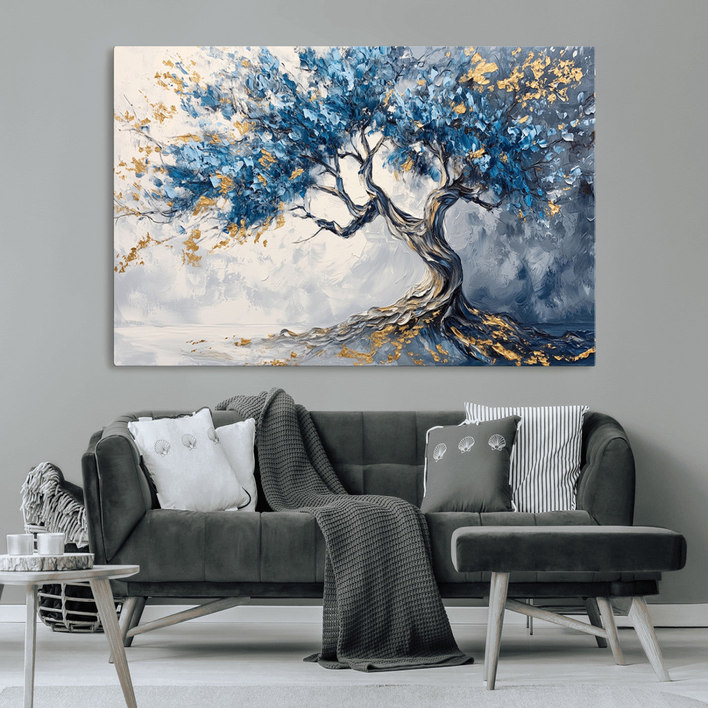MGV-CV-36X24 - Abstract Tree Painting Canvas Wall Art | Tree of Life Painting Wall Art Canvas Print