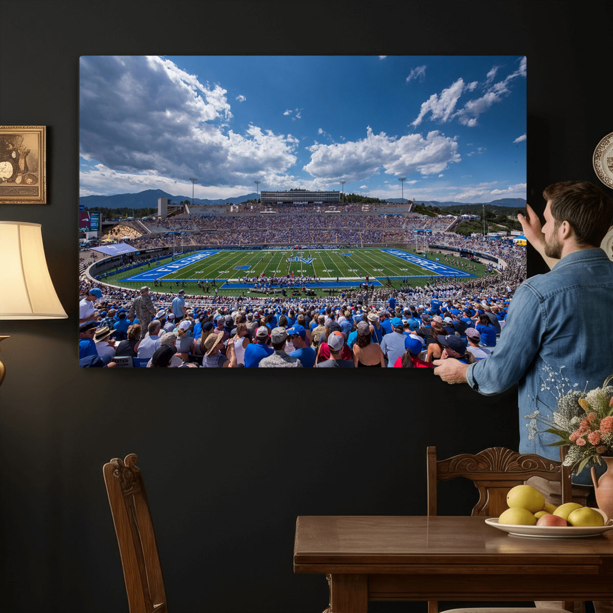 59281-MGV-CV-36X24 - Air Force Falcons Football Team Print, Colorado Springs